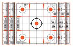 EZ-Aim 15333100 Sight-In  Grid Paper Self-Adhesive 12" x 12" Orange/White 100 Per Pack